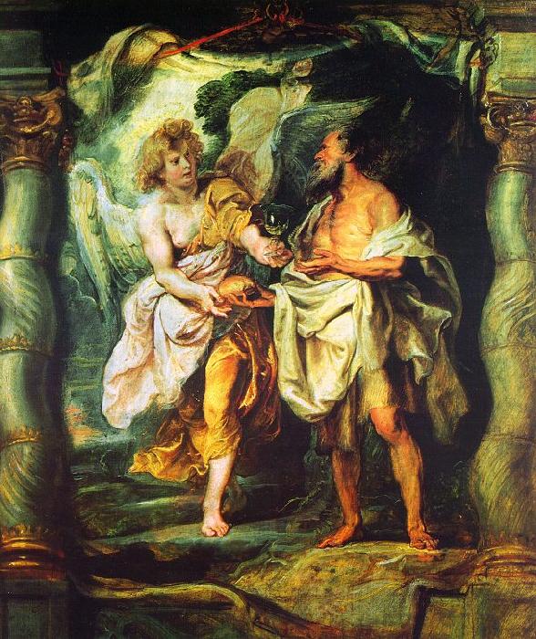 The Prophet Elijah Receiving Bread and Water from an Angel, Peter Paul Rubens